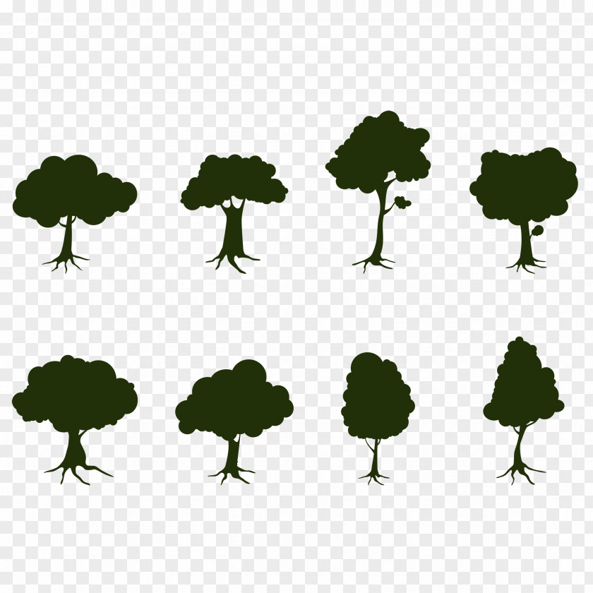 Big Tree Silhouette Illustration Vector Graphics Image PNG