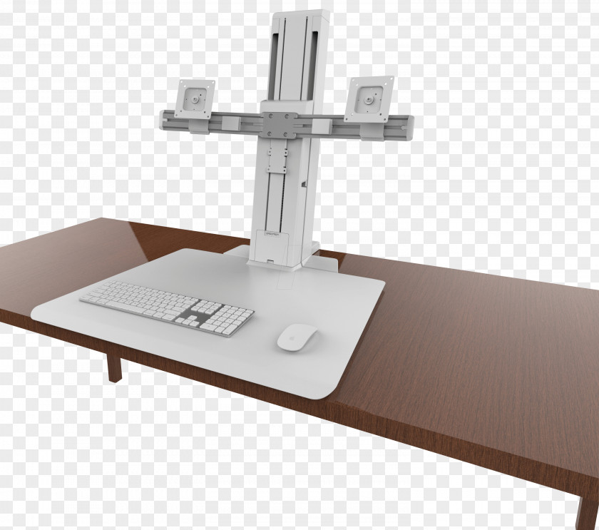 Table Sit-stand Desk Computer Keyboard Workstation Monitors PNG