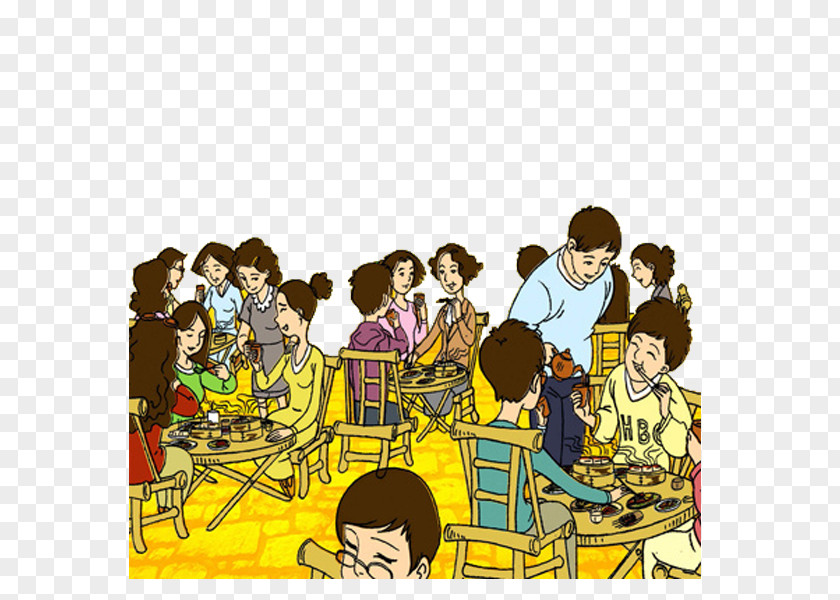 Cartoon Banquet Illustration PNG