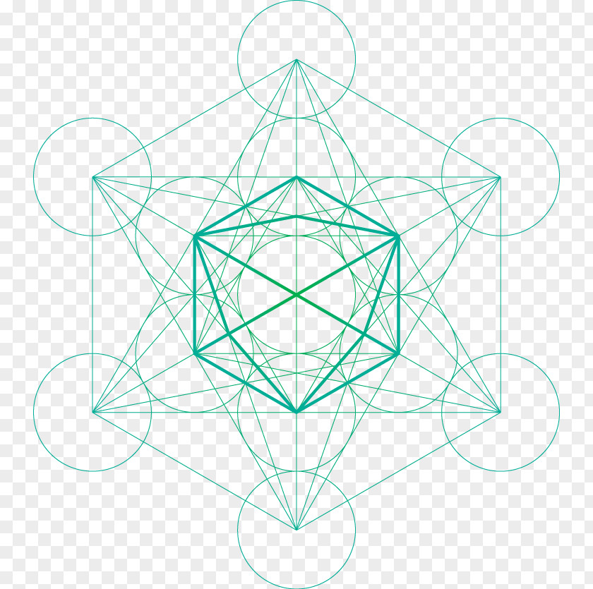 Cube Metatron Sacred Geometry PNG