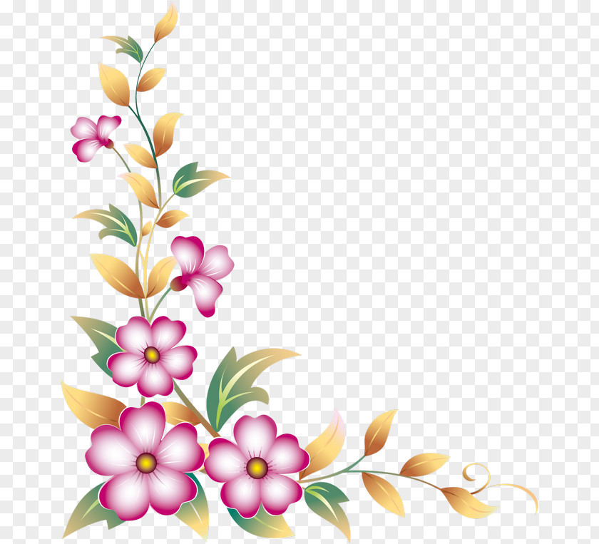 Flower Corner Drawing Clip Art PNG