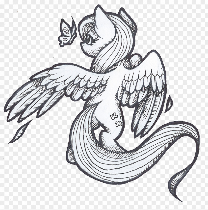 Fluttershy Adobe Speedgrade Line Art Sketch Graphics PNG