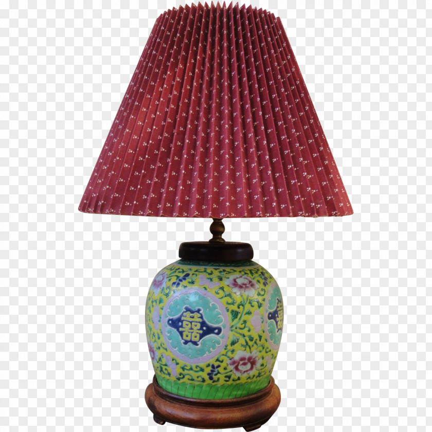 Lamp Meissen Porcelain Famille Rose PNG