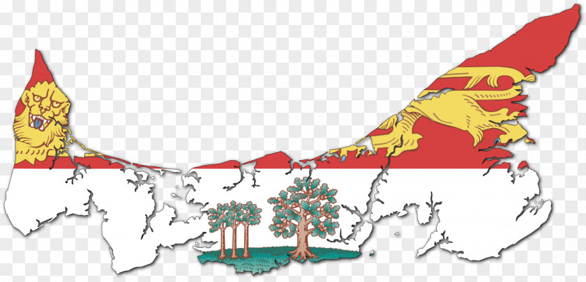 Map Flag Of Prince Edward Island Stock Photography PNG