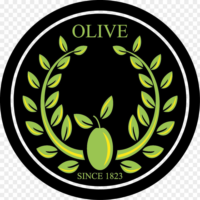 Vector Olive Circular Badge Circle Logo Clip Art PNG