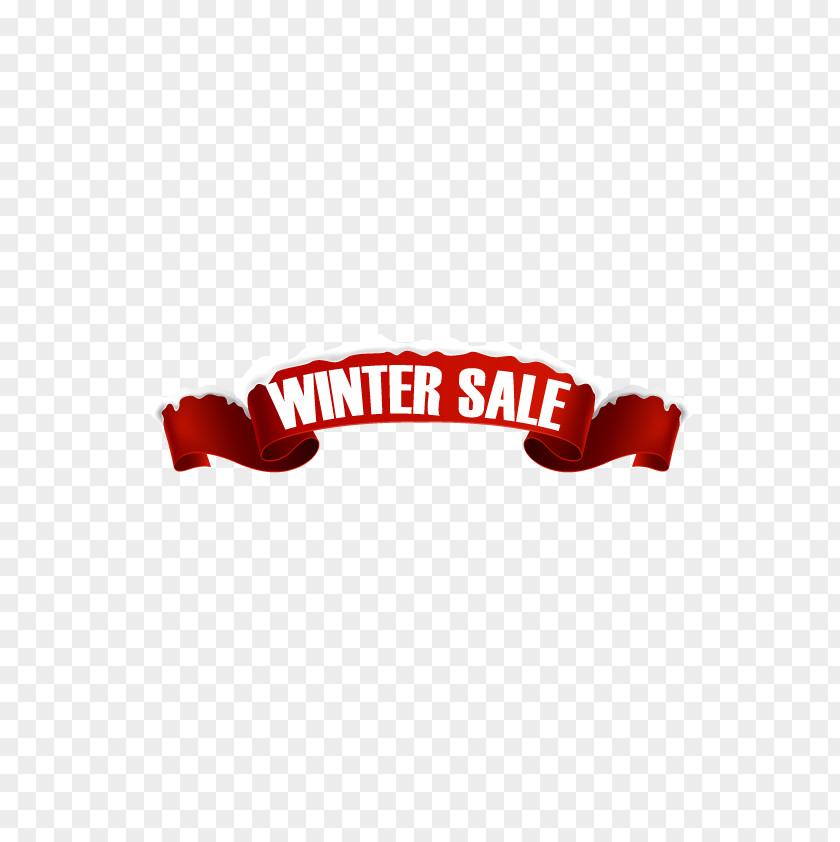 Winter Sales Ribbon PNG