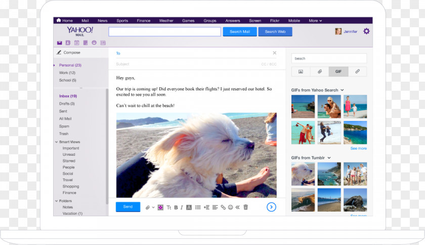 Yahoo Mail Dog Web Page Technology Font PNG