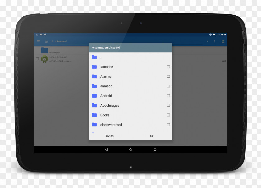 Android Apache Cordova Display Device Directory PNG