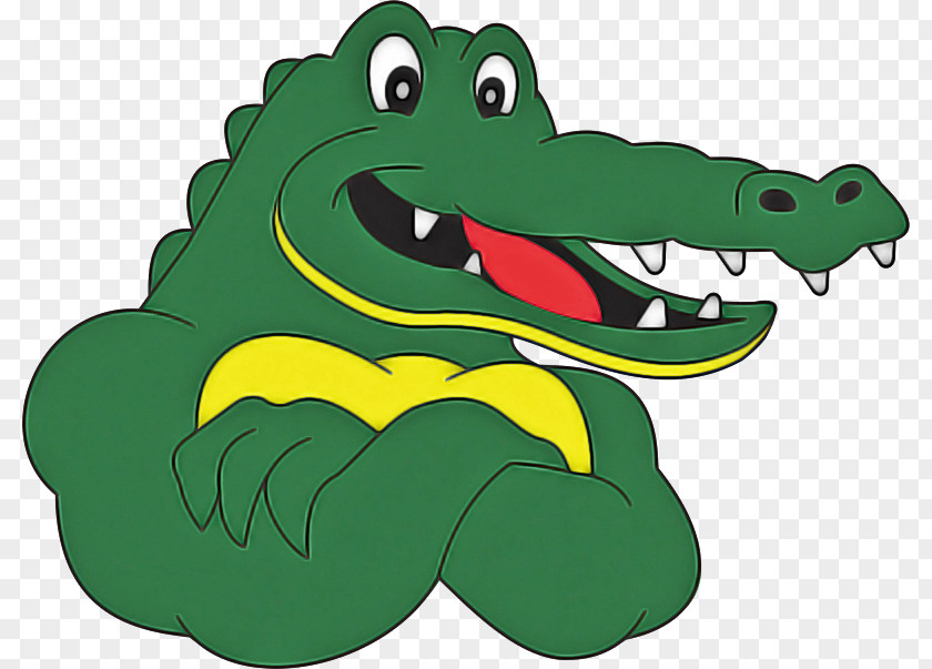 Crocodile Alligator Green Crocodilia Cartoon PNG