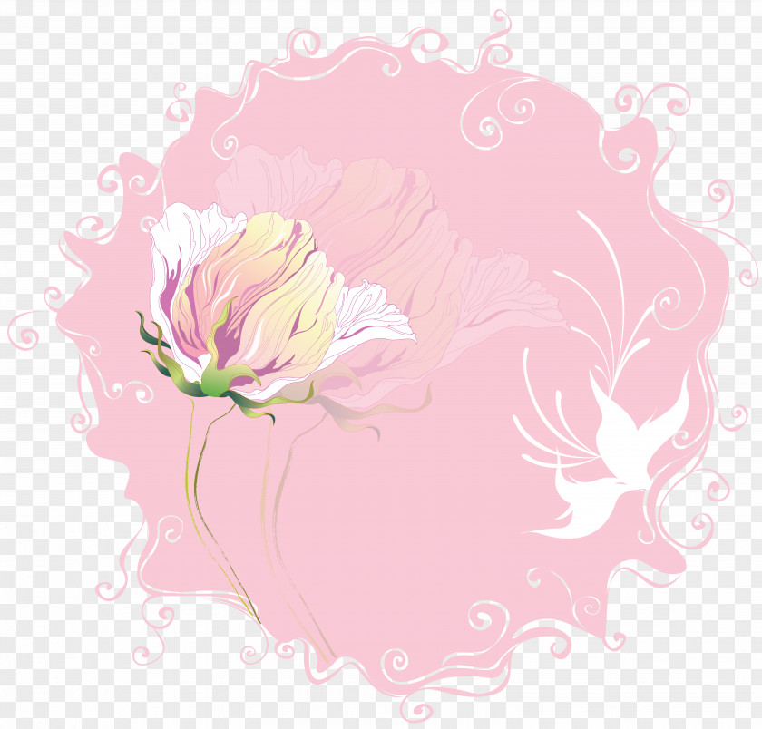 Lavende Garden Roses Centifolia Floral Design Flower PNG