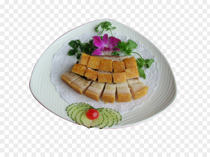 Macau Burn Belly Meat Vegetarian Cuisine Terrine Pork Dish PNG