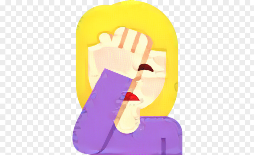 Magenta Finger Emoji Facepalm PNG