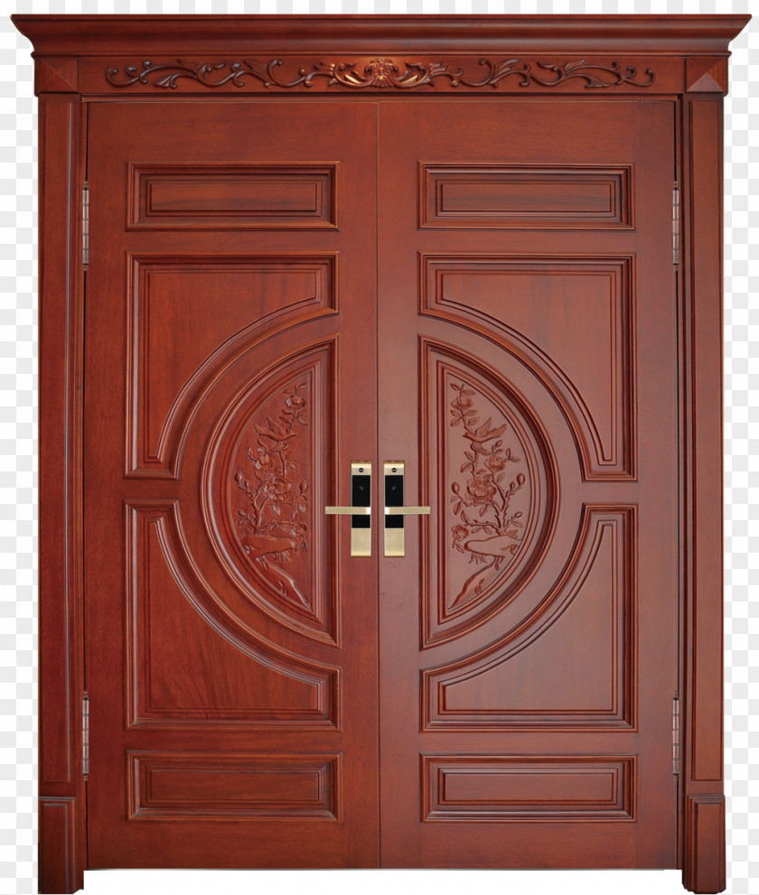 Chinese Door Hardwood Wood Stain PNG