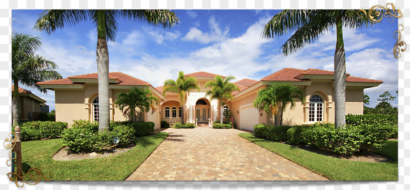 Pure Florida House Landscaping Residential Area Patio PNG