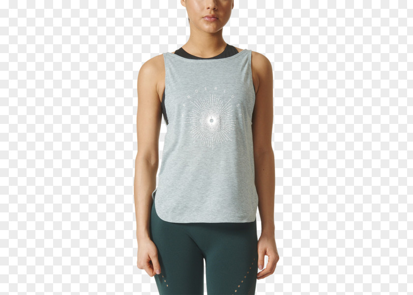 Adidas Model T-shirt Sleeveless Shirt PNG
