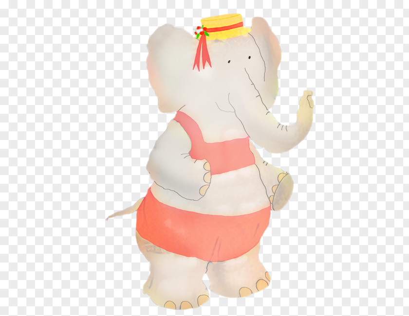 Figurine Stuffed Toy Elephant Background PNG