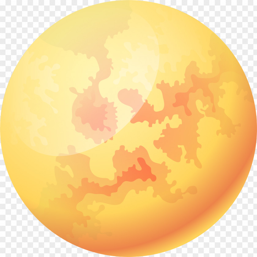 Yellow Planet Decorative Patterns Download Android PNG