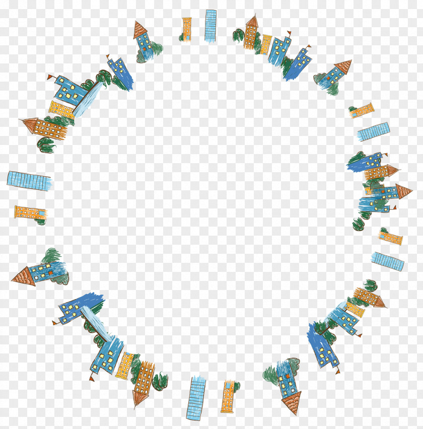 Creative Building Turquoise Area Pattern PNG