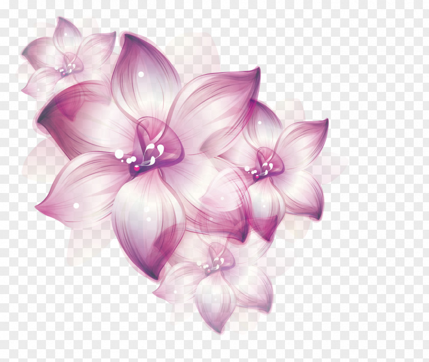 Dream Purple Flowers Floral Design Flower PNG