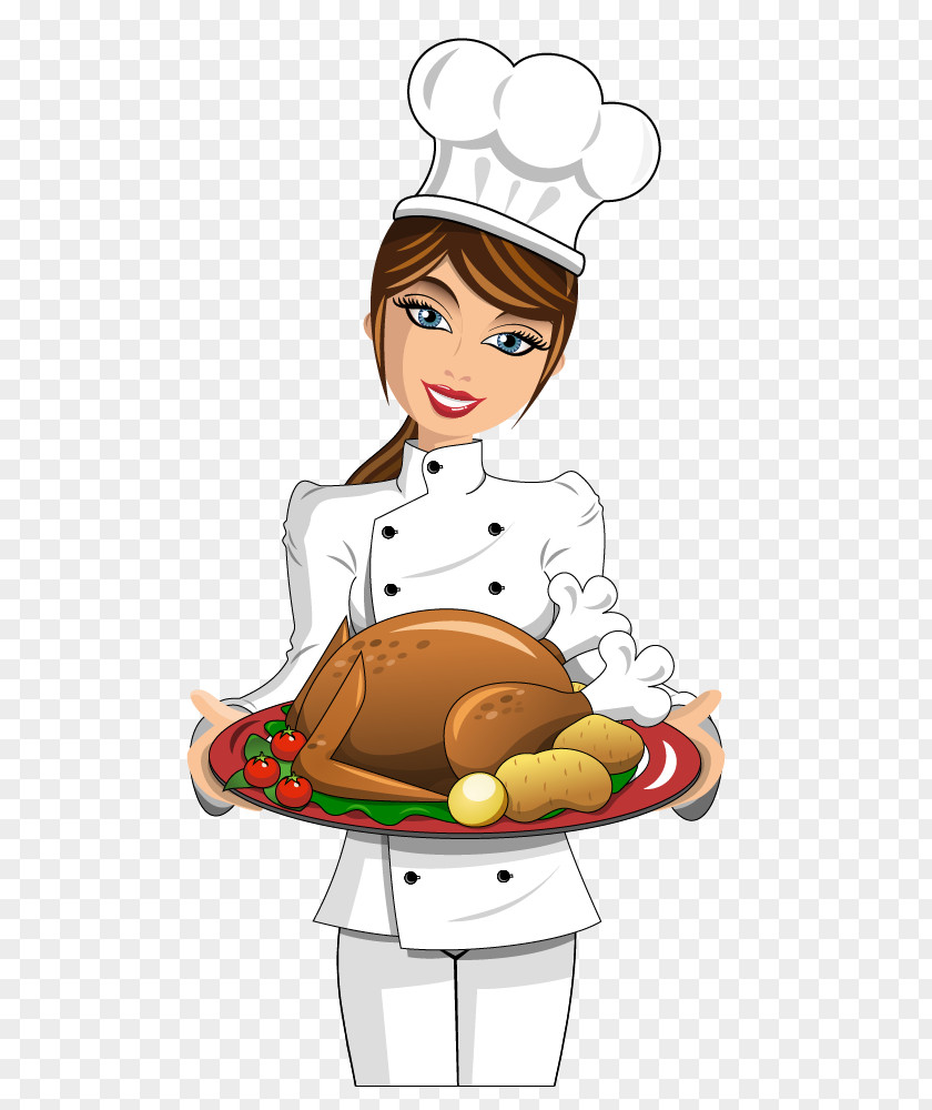 Female Chef Vector Graphics Cooking Clip Art PNG