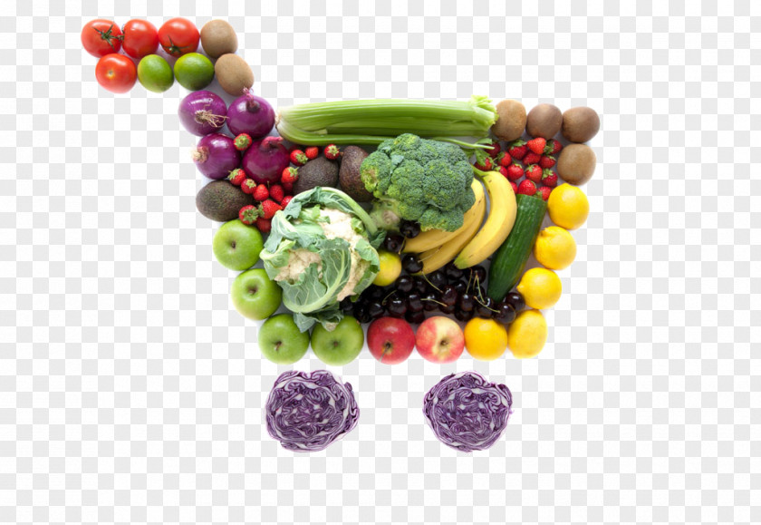 Fruits And Vegetables Shopping Cart Image Grocery Store Supermarket Food PNG