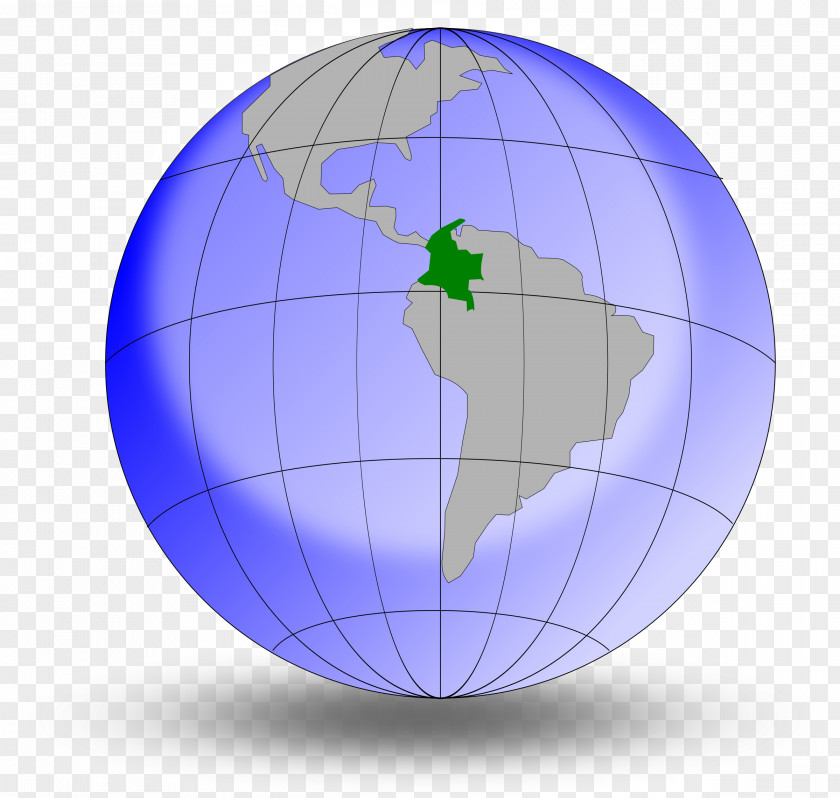 Globe Flag Of Colombia Map Earth Clip Art PNG