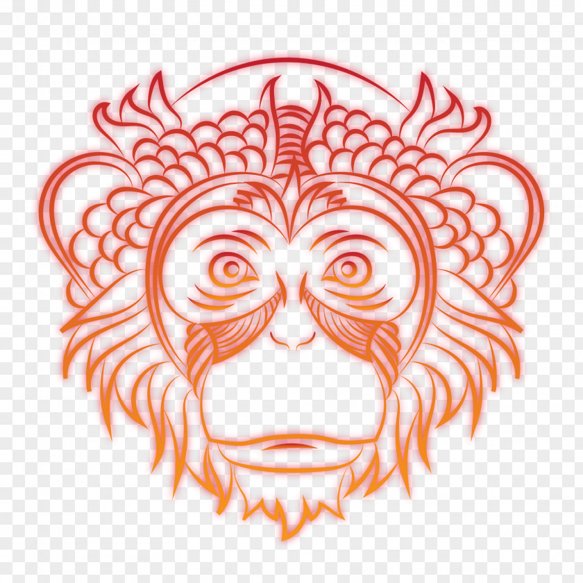 Huangdi Neijing Monkey Theme: Adult Coloring Book Drawing Visual Arts Clip Art PNG