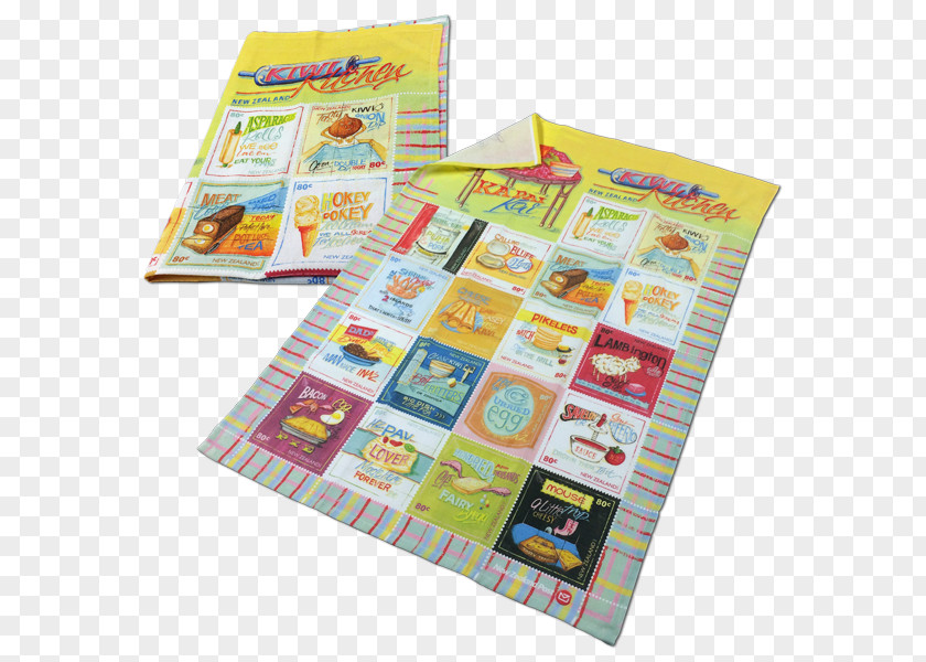 Watercolor Kiwi Paper Towel Postage Stamps Perforation Gauge PNG