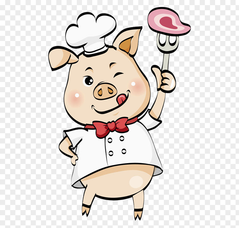 Wink Pig Domestic Cook Clip Art PNG