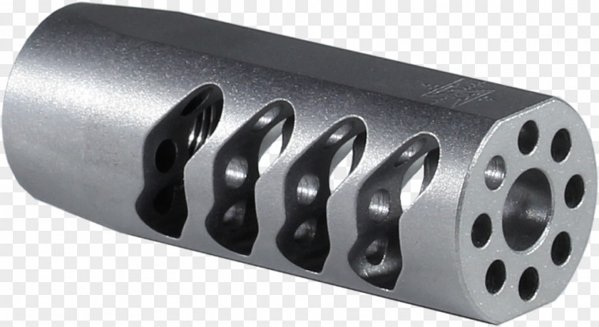 300 Blackout Muzzle Brake Gun Compensator LLC Firearm Shop Steel PNG