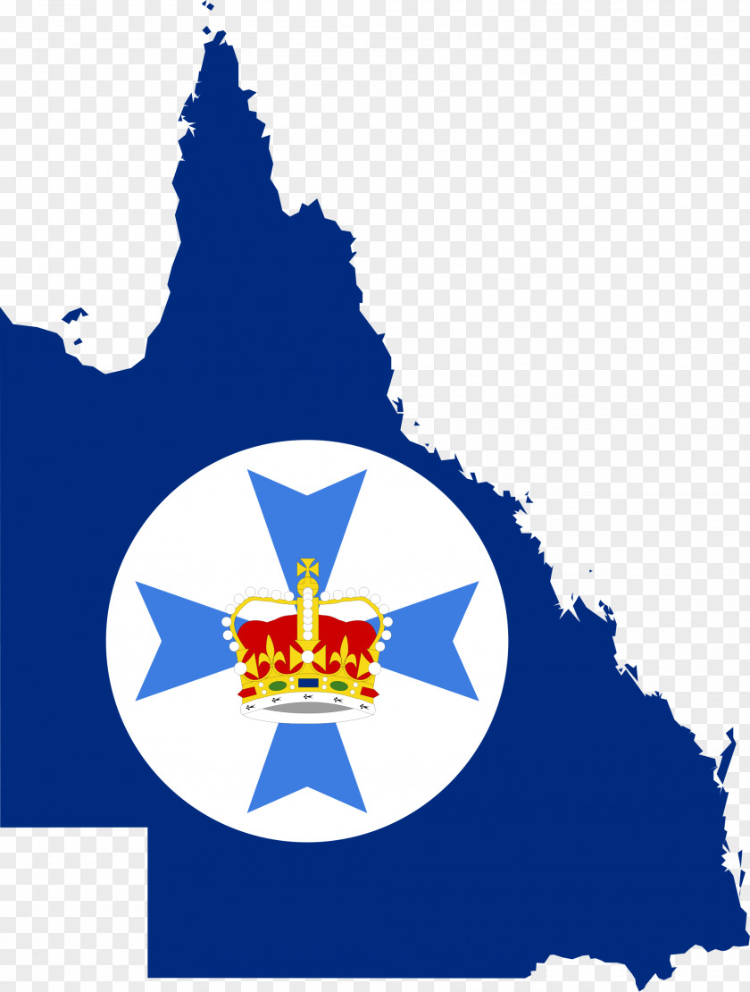 Flag Of Queensland Map State PNG