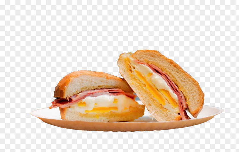 Ham And Eggs Breakfast Sandwich Cheese Fast Food PNG