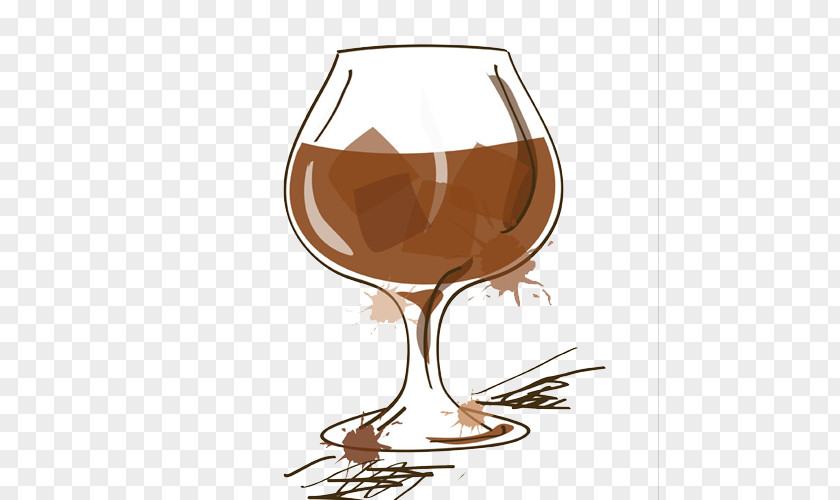 Hand-painted Cocktail Brandy Wine Illustration PNG