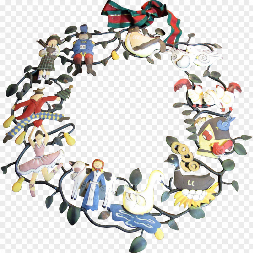 Painting Folk Art Wreath Christmas Day PNG
