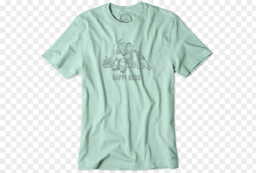 Women'sT-shirt T-shirt Hoodie Sleeve Life Is Good Happy Camper Crusher Tee PNG