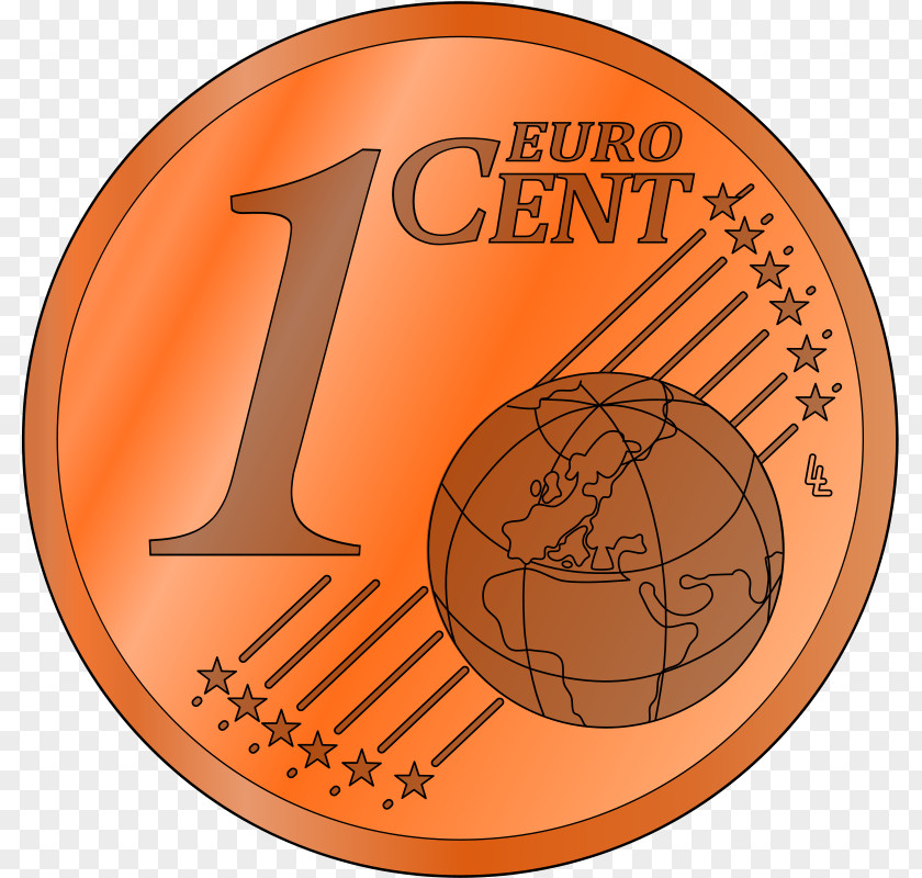 1 Cent Cliparts 5 Euro Coin Penny Nickel Clip Art PNG