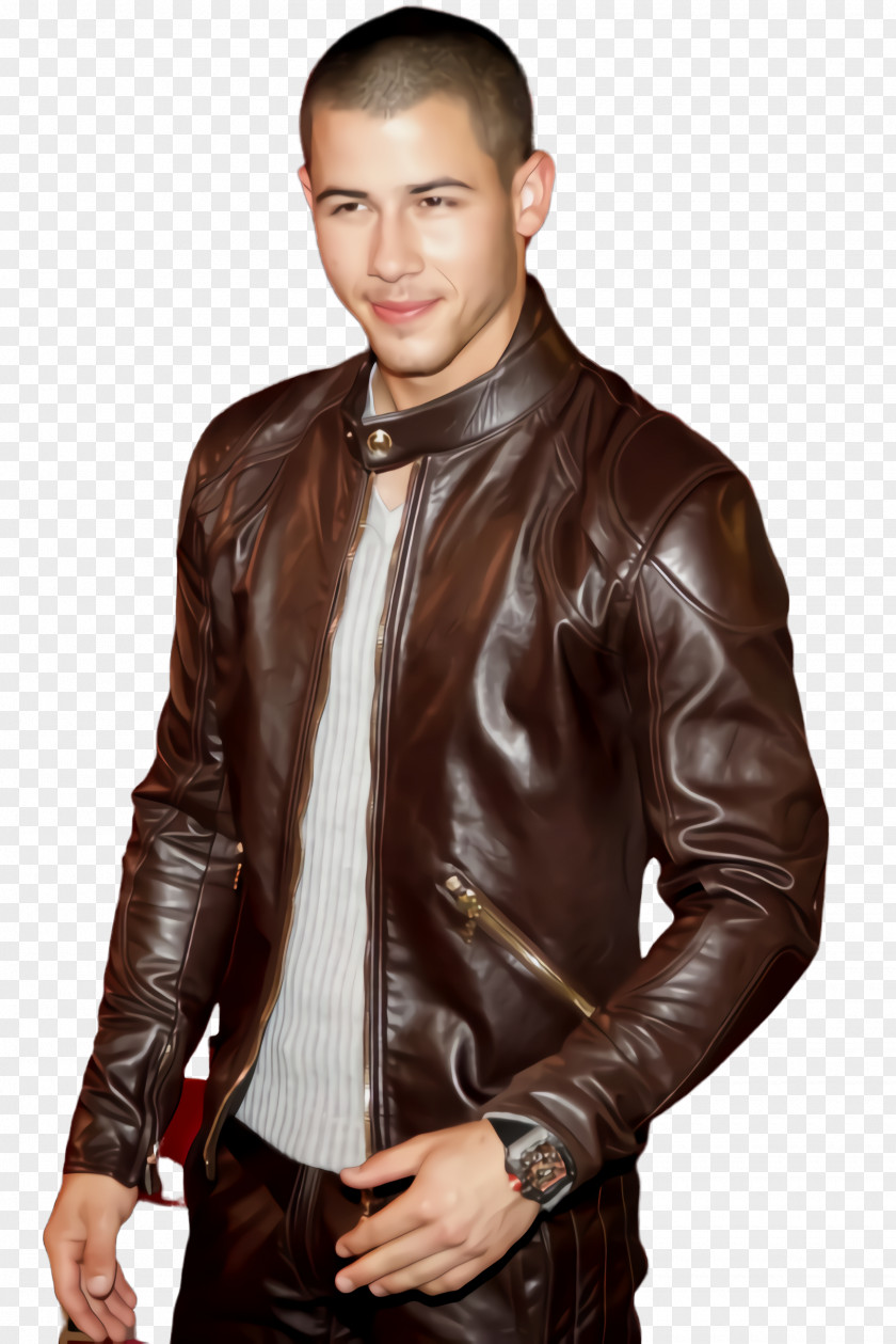 Collar Top Clothing Jacket Leather Brown PNG