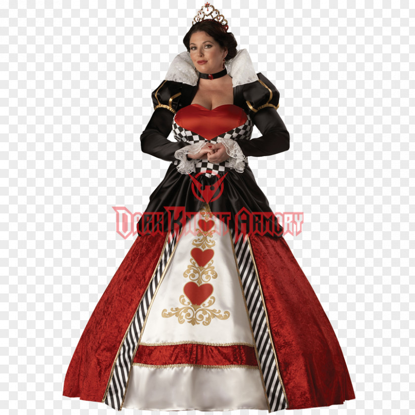 Dress Queen Of Hearts Halloween Costume Plus-size Clothing Red PNG