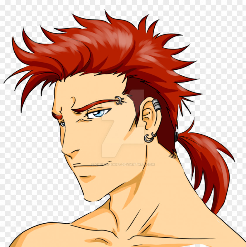 Hair Coloring Ear Red Long PNG