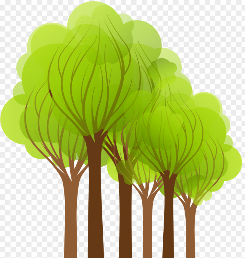 Green Tree Shulin District Cartoon PNG