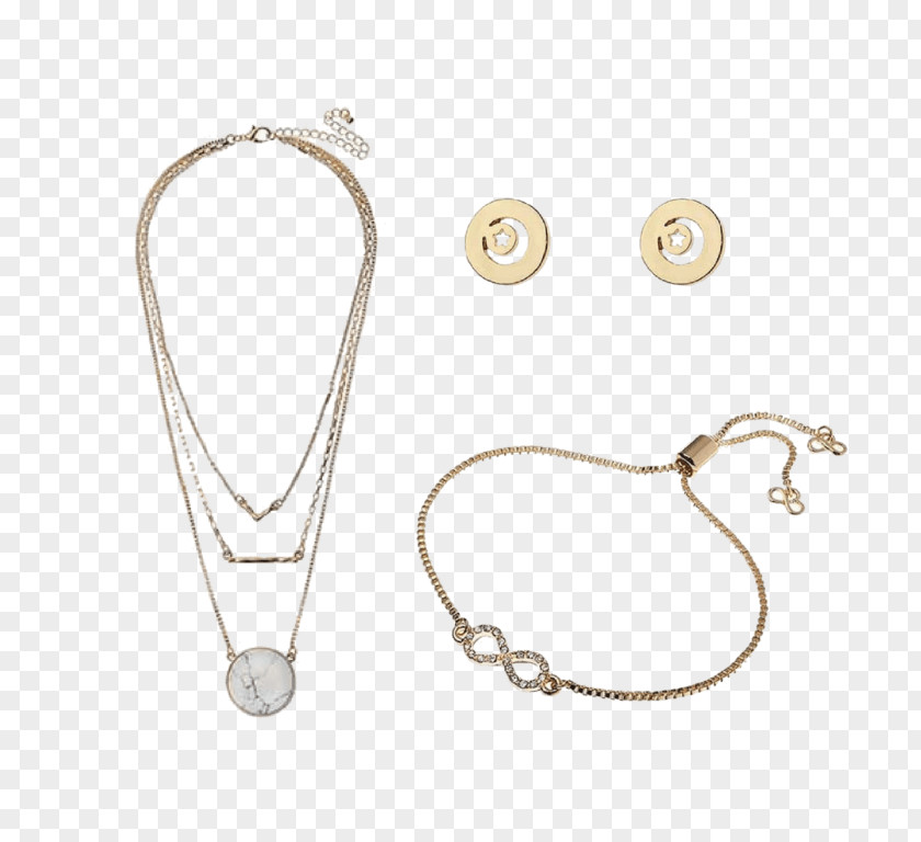Jewellery Earring Necklace Gold Silver PNG