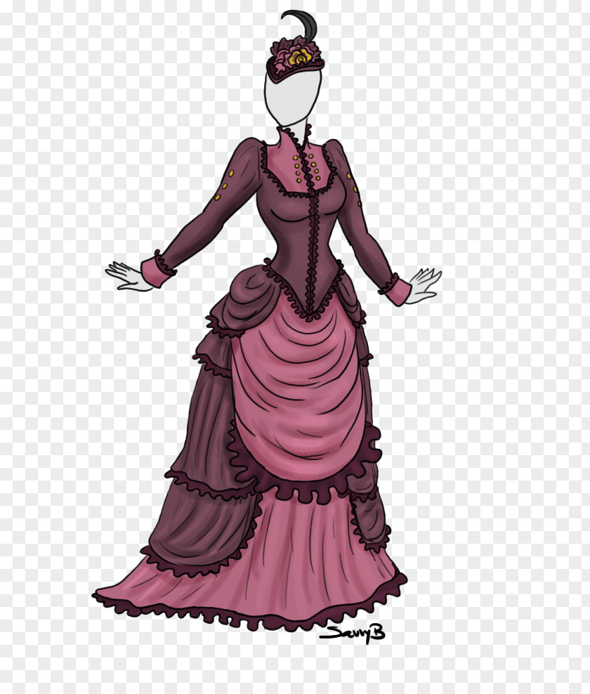 Dress Victorian Era Fashion Gown PNG