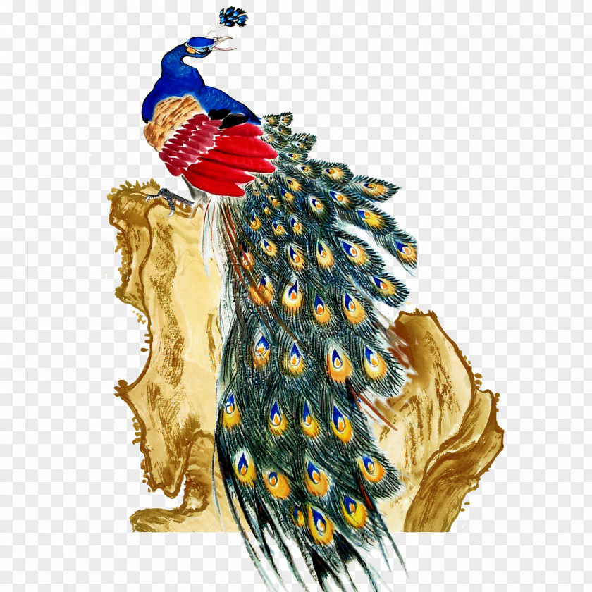 Peacock Gratis Yellow Gold PNG