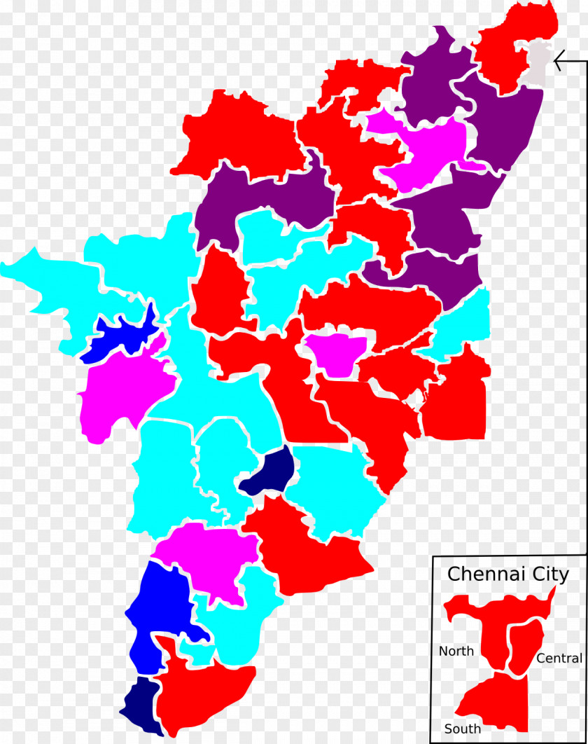 Tamil Nadu Indian General Election, 1991 1998 National Congress Map PNG