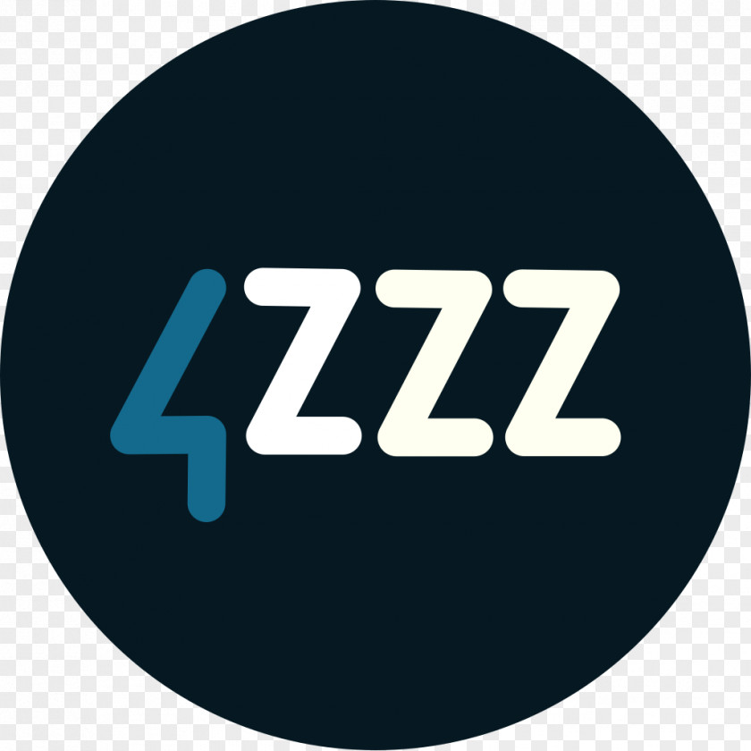 Blue Logo 4ZZZ Community Radio Broadcasting Brisbane PNG