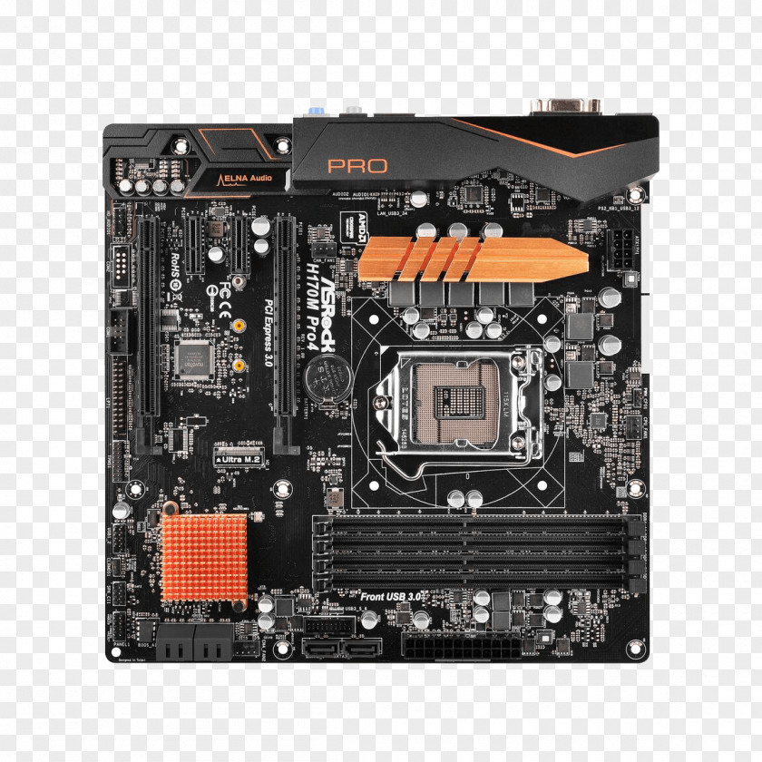 MicroATX Motherboard ASRock H170M Pro4 PNG