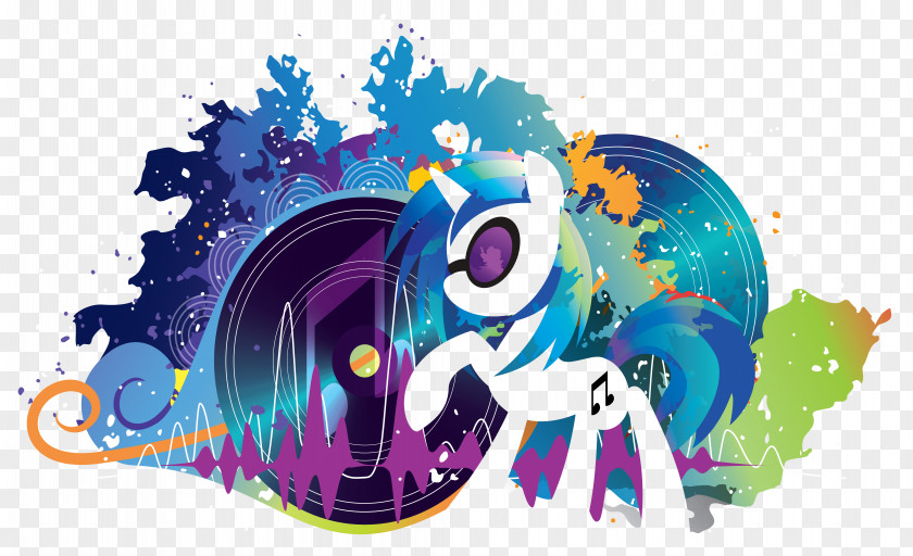 Samba Pony Pinkie Pie Disc Jockey Phonograph Record Wallpaper PNG