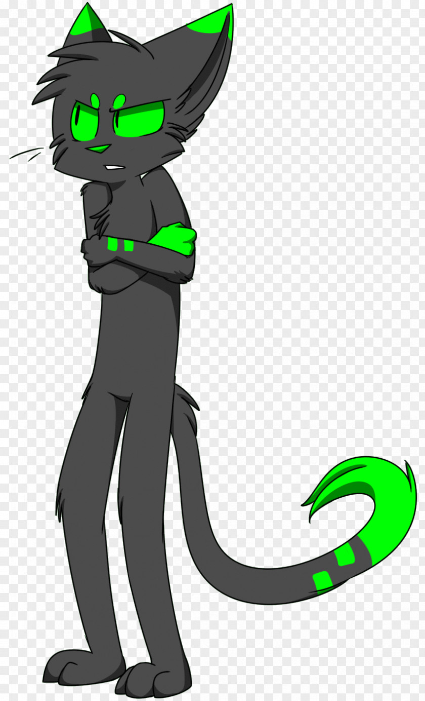 Cat Black Demon White PNG