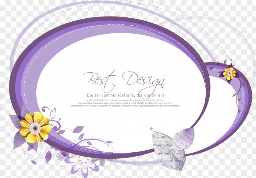 Purple Circle Border PNG