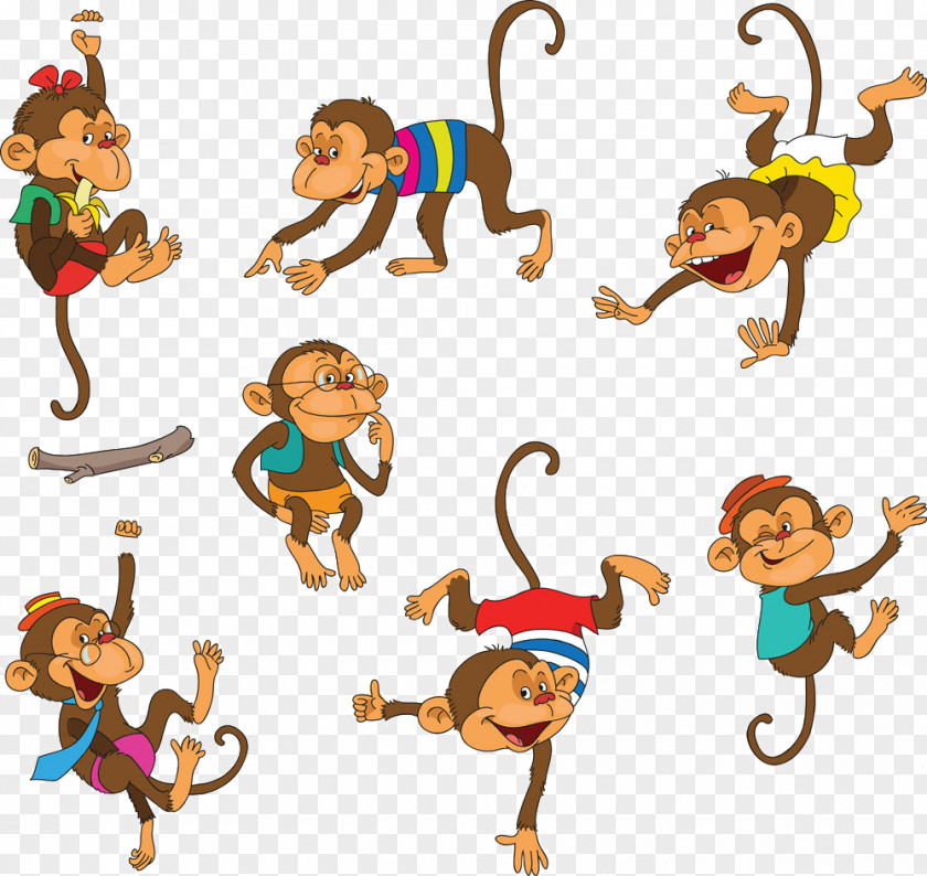 Cute Monkey Cartoon Pictures Download PNG